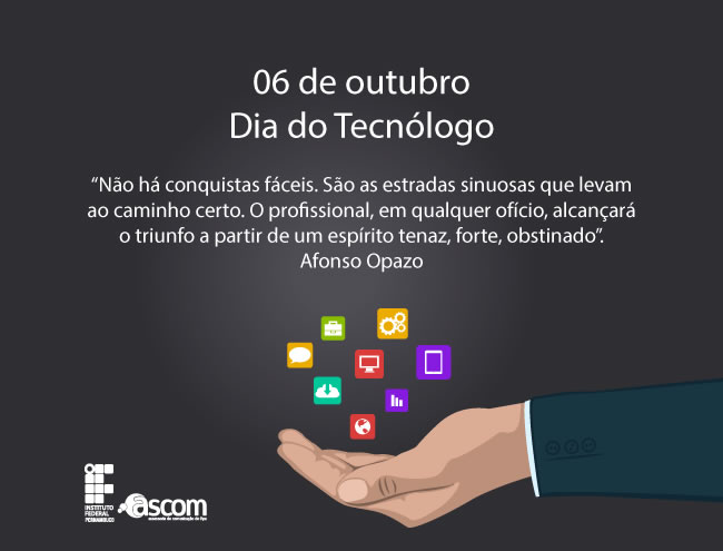 Mensagem sobre o Dia do Tecnólogo